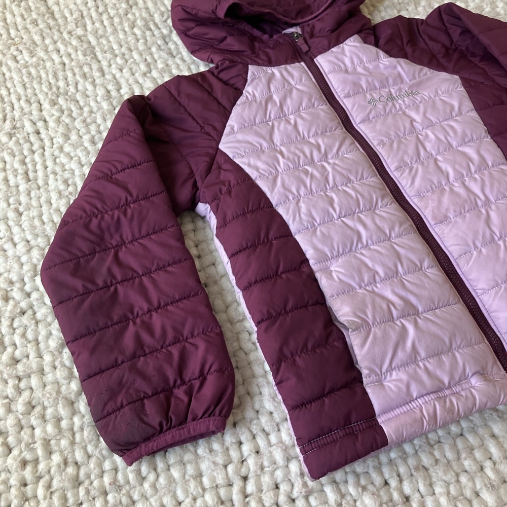Columbia Jacket Youth Girls XS 6/6X Pink‎ Hooded Puffer Outdoor - Picture 6 of 12
